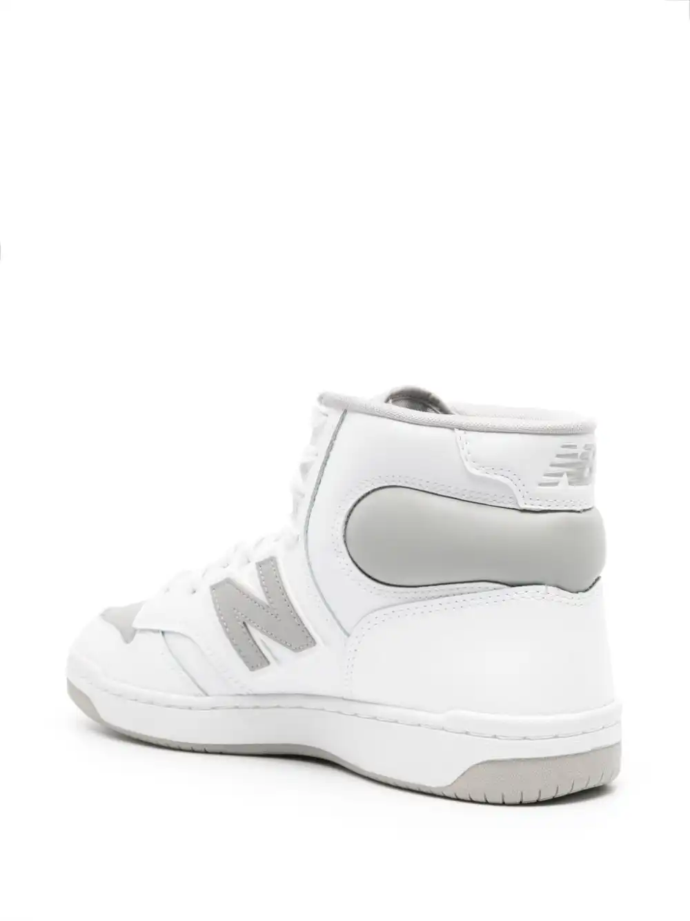 Rep LY New Balance logo-patch leather sneakers 