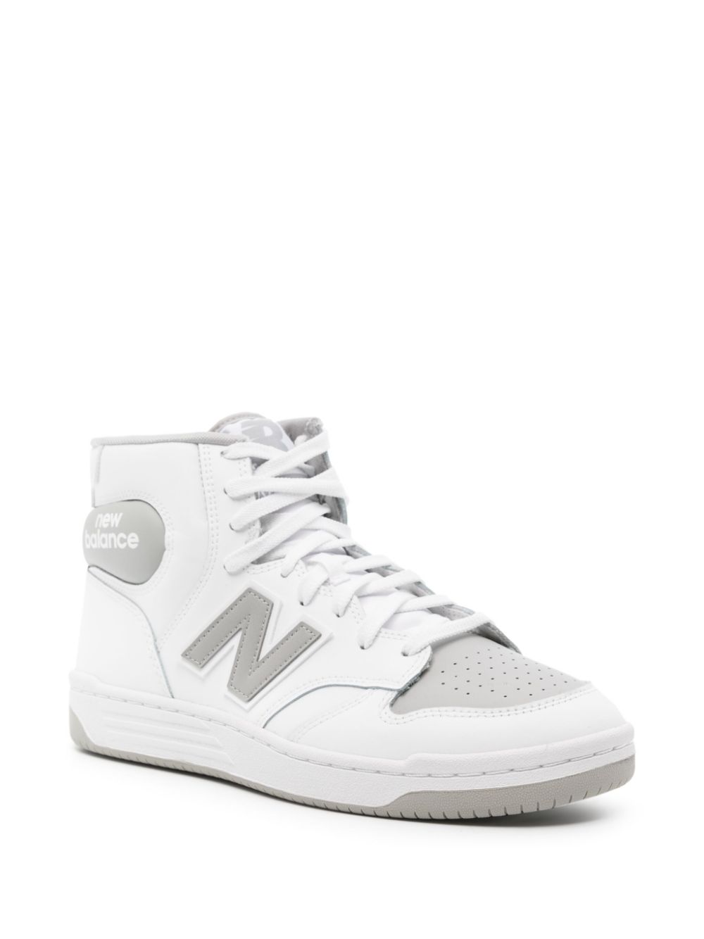 TB New Balance logo-patch leather sneakers 