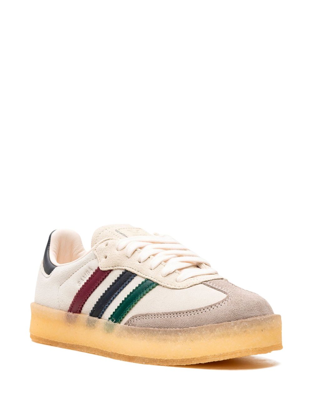 KICKWHO adidas x Kith x Clarks Samba "Kithmas - Multi-Color Stripes" sneakers 