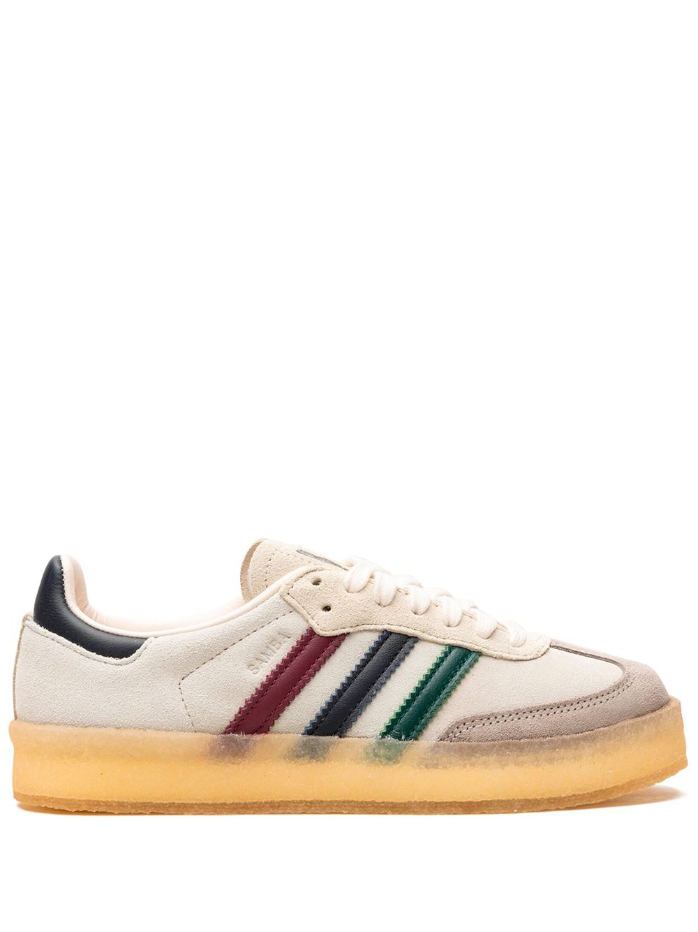 KICKWHO adidas x Kith x Clarks Samba "Kithmas - Multi-Color Stripes" sneakers 