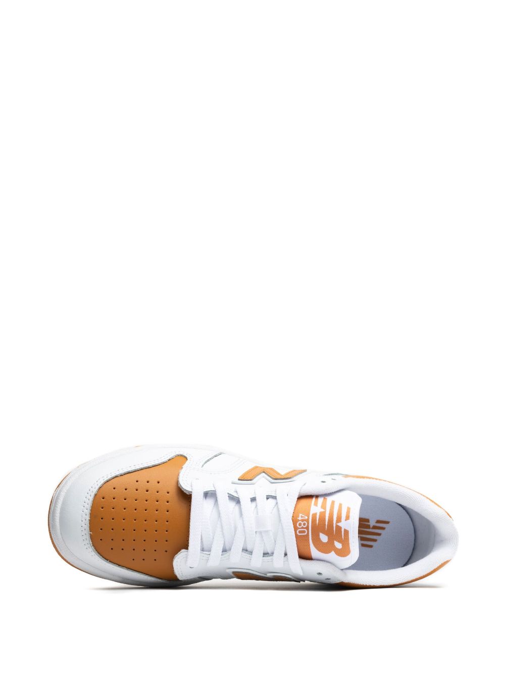 TB New Balance 480 "White Madras Orange" sneakers 