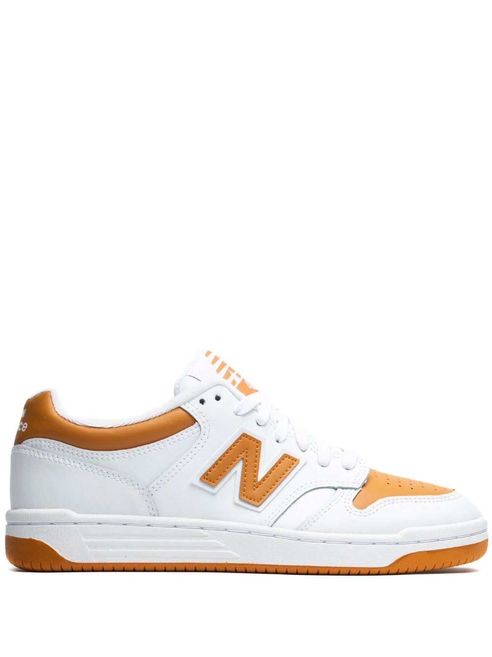 TB New Balance 480 "White Madras Orange" sneakers 