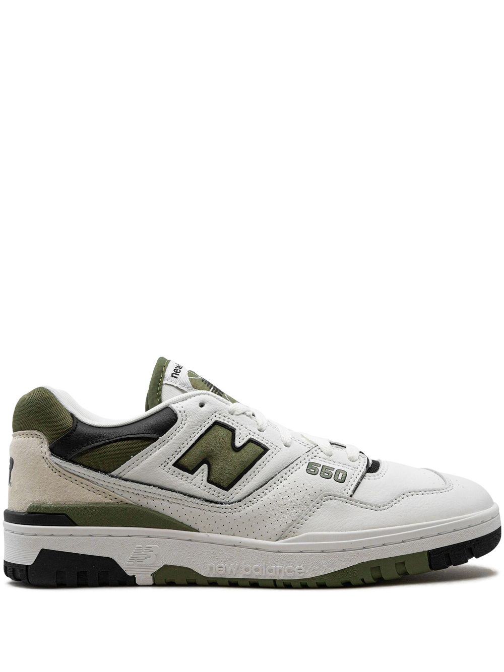 TB New Balance 550 "White Dark Olive" sneakers 