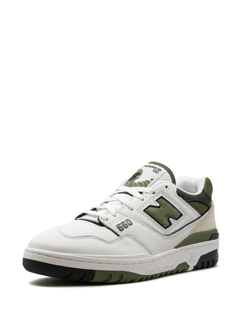 TB New Balance 550 "White Dark Olive" sneakers 