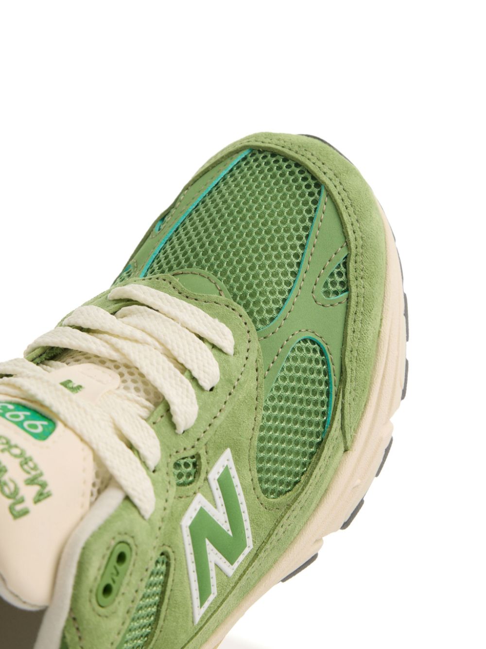 KICKWHO New Balance logo patch panelled sneakers 