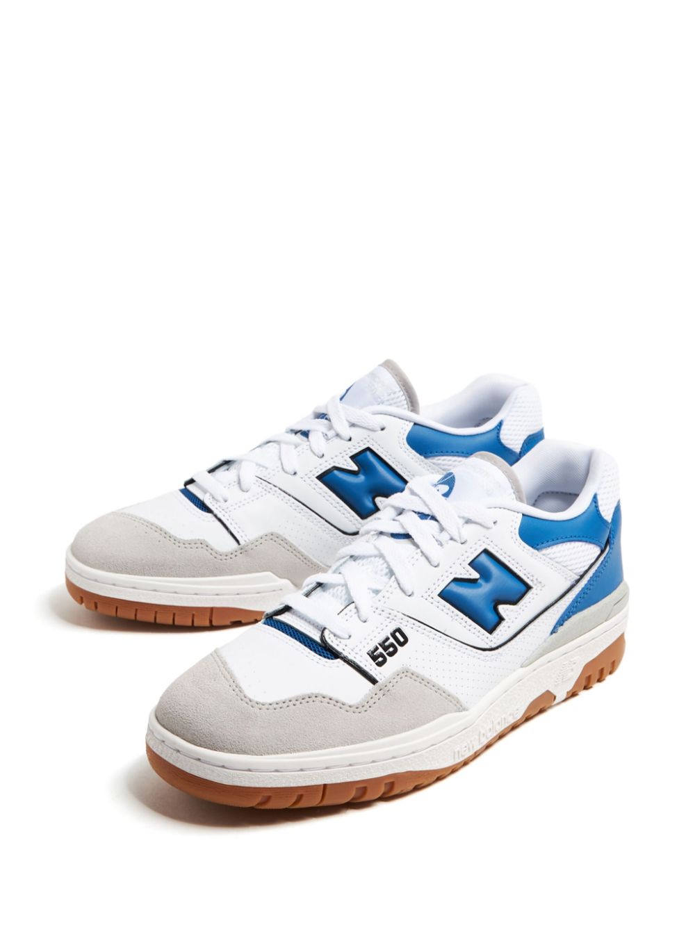 TB New Balance 550 colour-block leather sneakers 