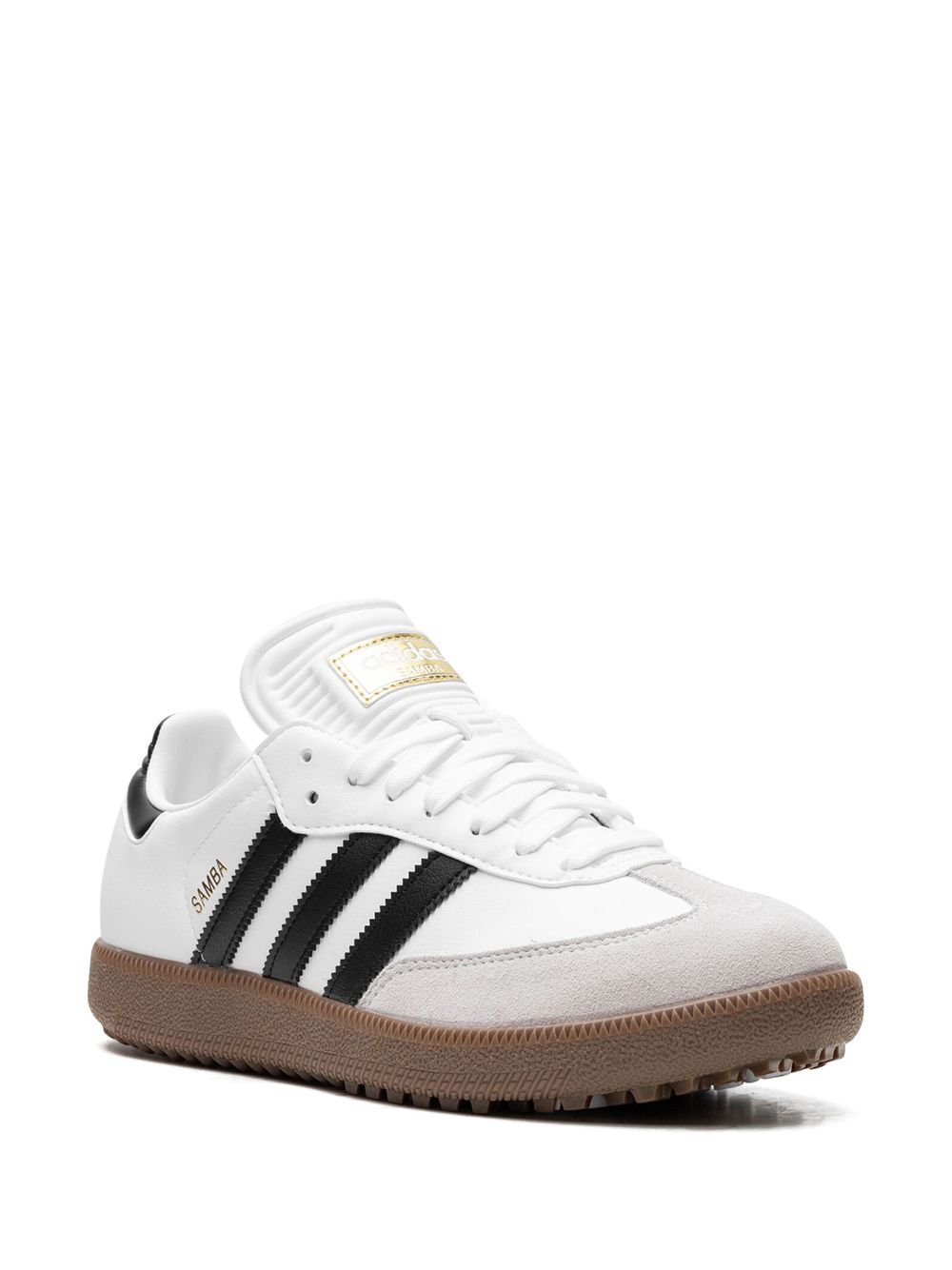 KICKWHO adidas Samba Golf "Cloud White Core Black Gum" golf shoes  