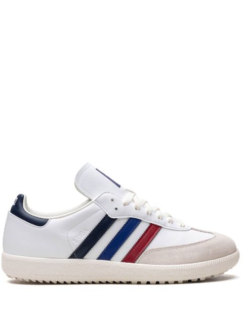 TB adidas x Kith Samba "Red Blue Navy" golf shoes  