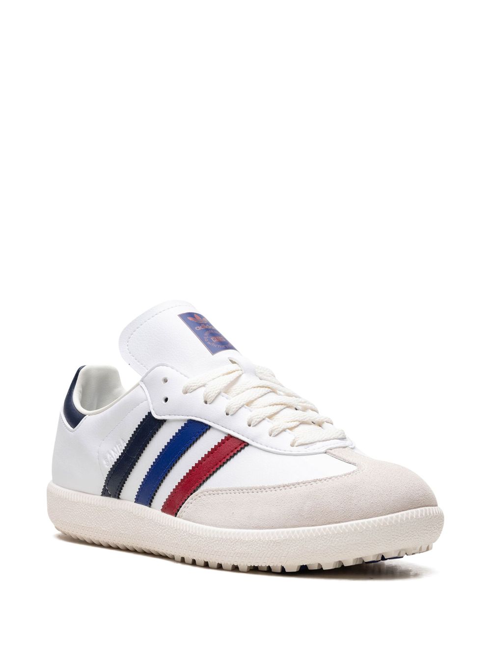 TB adidas x Kith Samba "Red Blue Navy" golf shoes  