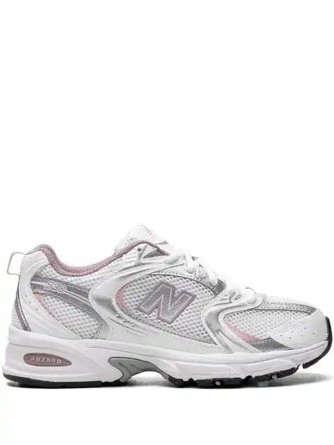 LUCY New Balance 530 "White Silver Metalic Ice Wine Mid Century Pin" sneakers 