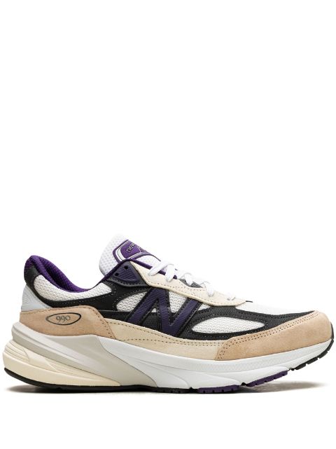 KICKWHO New Balance x Teddy Santis 990v6 "Made In USA - White Black Plum" sneakers 