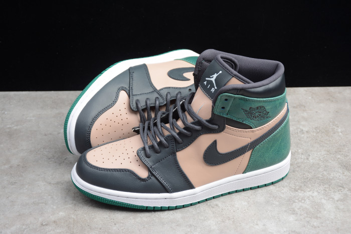 TB Air Jordan 1 Retro High Bio Beige Anthracite Mystic Green AH7389-203