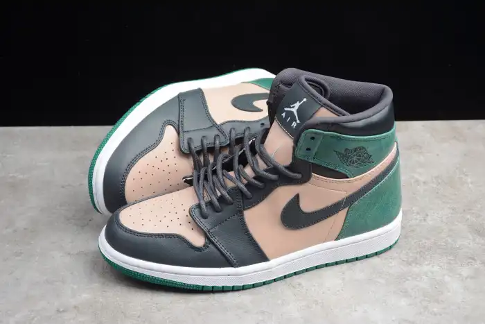 Bmlin Shoes Air Jordan 1 Retro High Bio Beige Anthracite Mystic Green AH7389-203