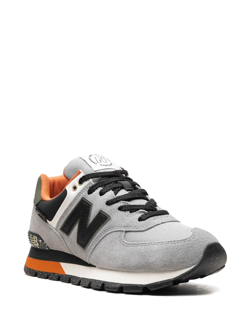 KICKWHO New Balance 574 "Grey Black Orange" sneakers 