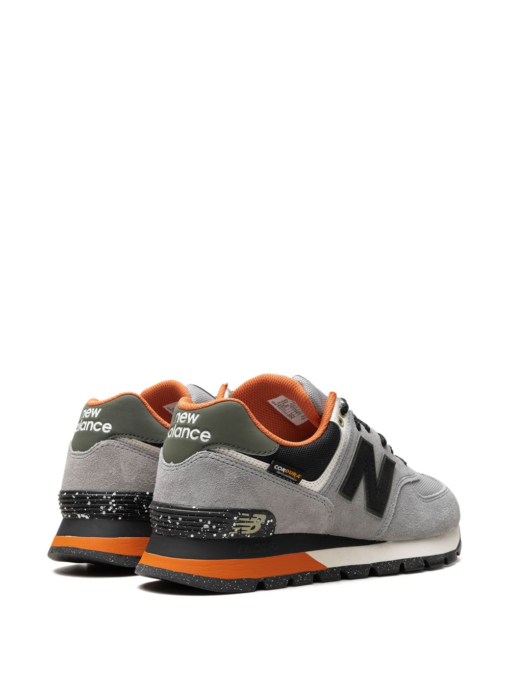 KICKWHO New Balance 574 "Grey Black Orange" sneakers 