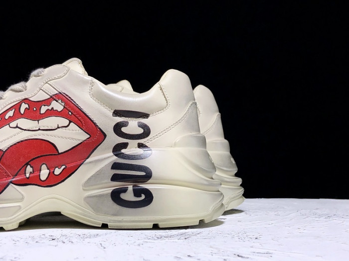 KICKWHO GUCC Rhyton Sneaker With Mouth Print 552089 A9L00 9522