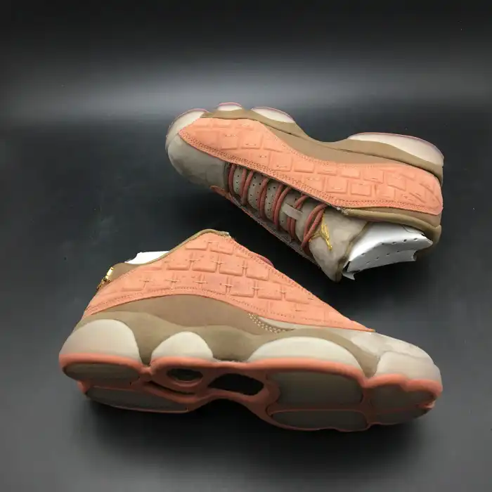 Bmlin Shoes CLOT x Air Jordan 13 Low Sepia Stone Canteen-Terra Blush AT3102-200