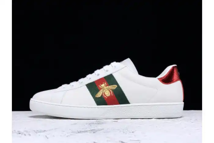 Reps LY GUCC ACE EMBROIDERED LOW-TOP SNEAKER WHITE WITH BEE