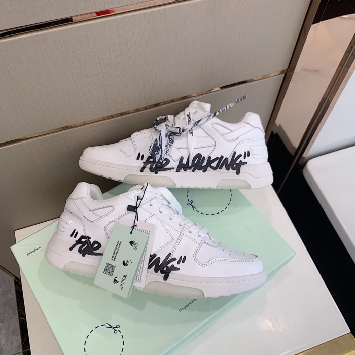 TB OFF WHITETM C O VIRGIL ABLOH OUT OF OFFICE LOW-TOP LEATHER SNEAKERS "OOO"