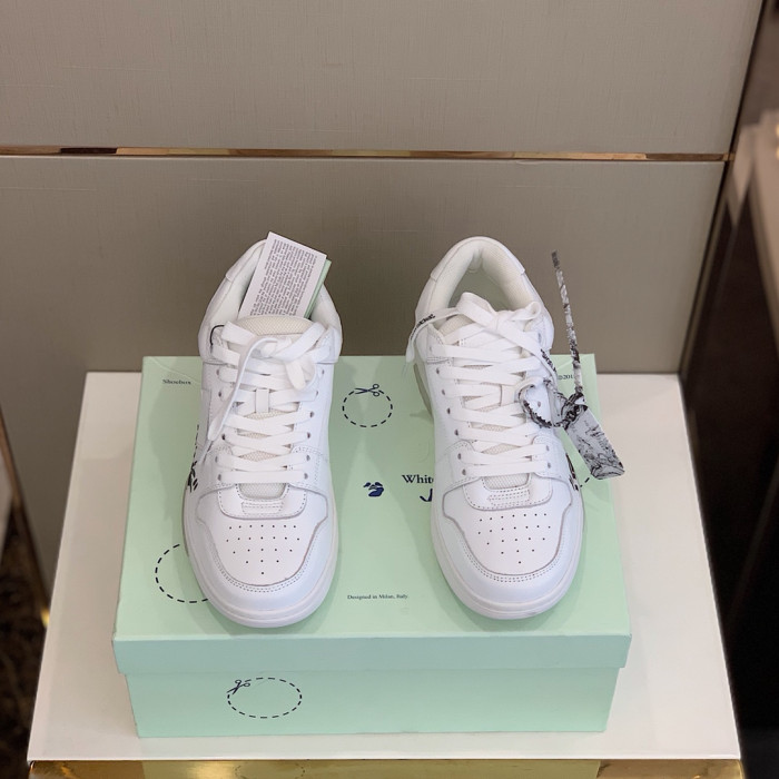 TB OFF WHITETM C O VIRGIL ABLOH OUT OF OFFICE LOW-TOP LEATHER SNEAKERS "OOO"