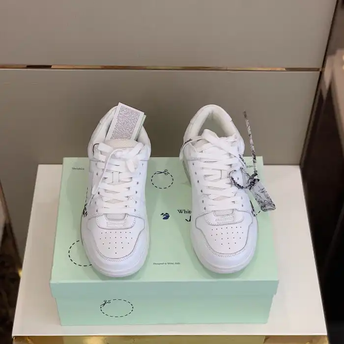 Reps LY OFF WHITETM C O VIRGIL ABLOH OUT OF OFFICE LOW-TOP LEATHER SNEAKERS 