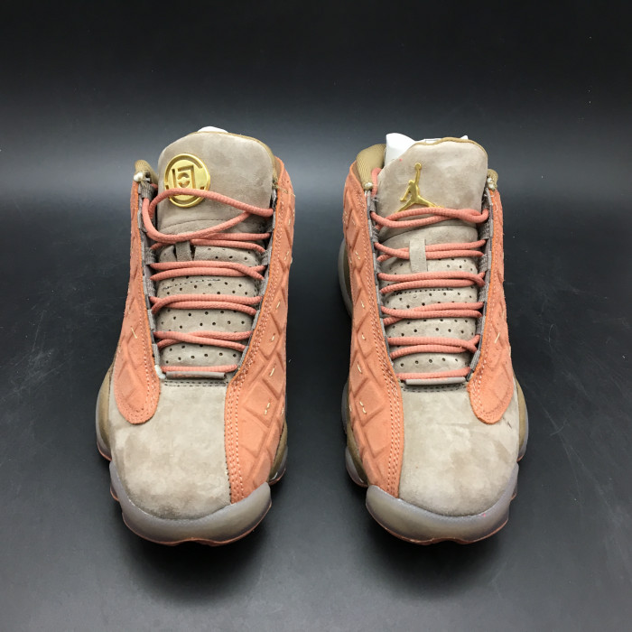 TB CLOT x Air Jordan 13 Low Sepia Stone Canteen-Terra Blush AT3102-200