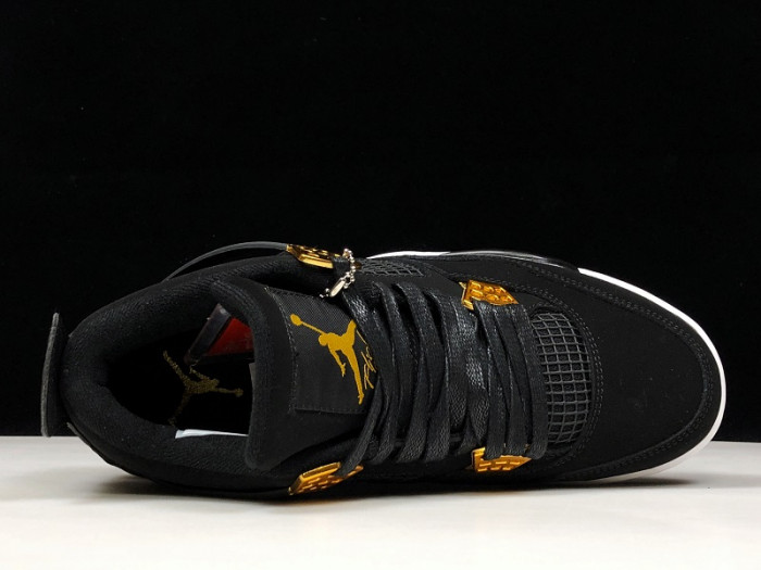 TB Air Jordan 4 Royalty Black Metallic Gold-White 308497-032