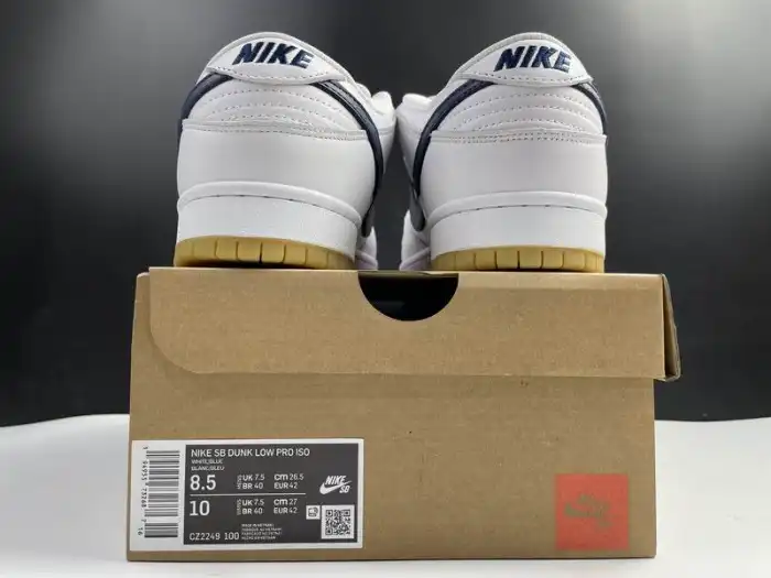 Rep LY Nike SB Dunk Low Orange Label White Navy CZ2249-100