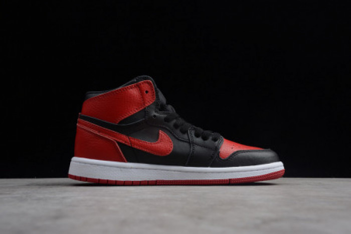 TB KIDS AIR JORDAN 1 RETRO HIGH OG BANNED BRED BLACK RED 555088 001