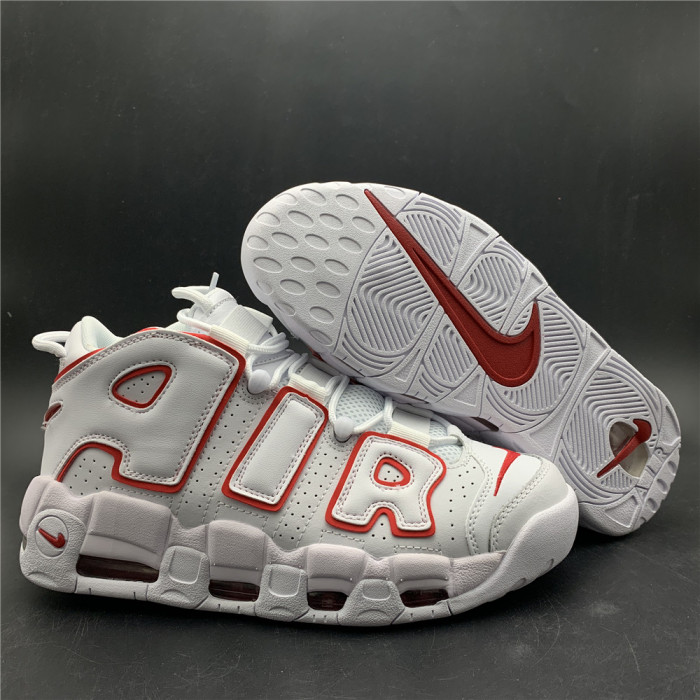 TB Nike Air More Uptempo White Varsity Red Outline 415082-108