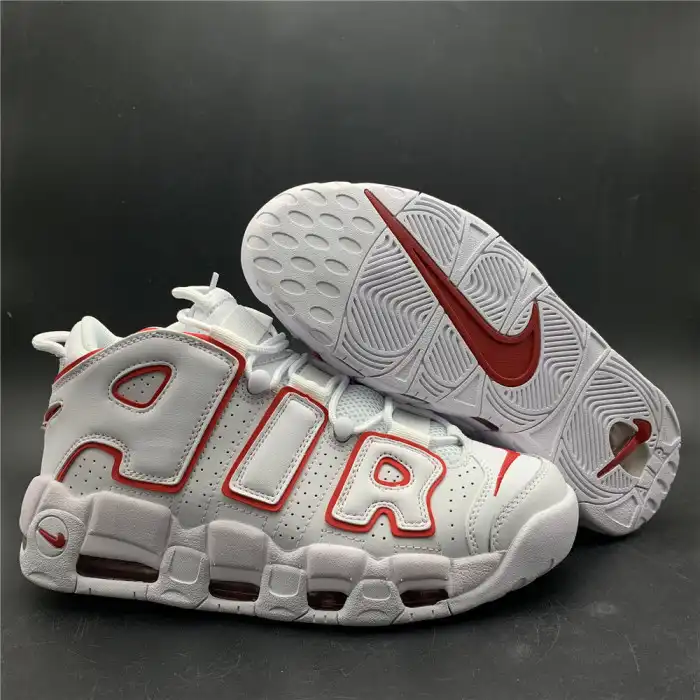 Rep LY Nike Air More Uptempo White Varsity Red Outline 415082-108