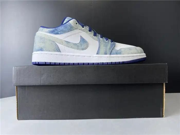 Kicked Out Shoe Store Air Jordan 1 Low Washed Denim CZ8455-100