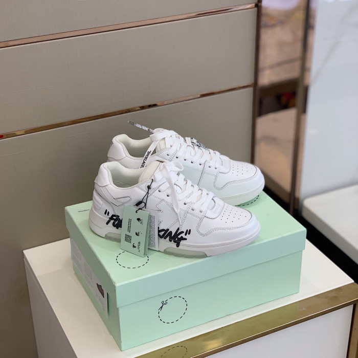 TB OFF WHITETM C O VIRGIL ABLOH OUT OF OFFICE LOW-TOP LEATHER SNEAKERS 