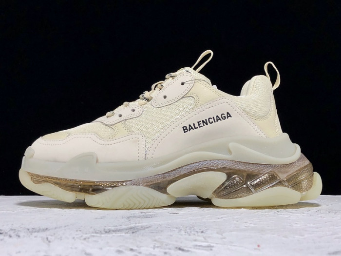 TB BLCG Triple S Clear Sole Beige 541624 W09O1 9005