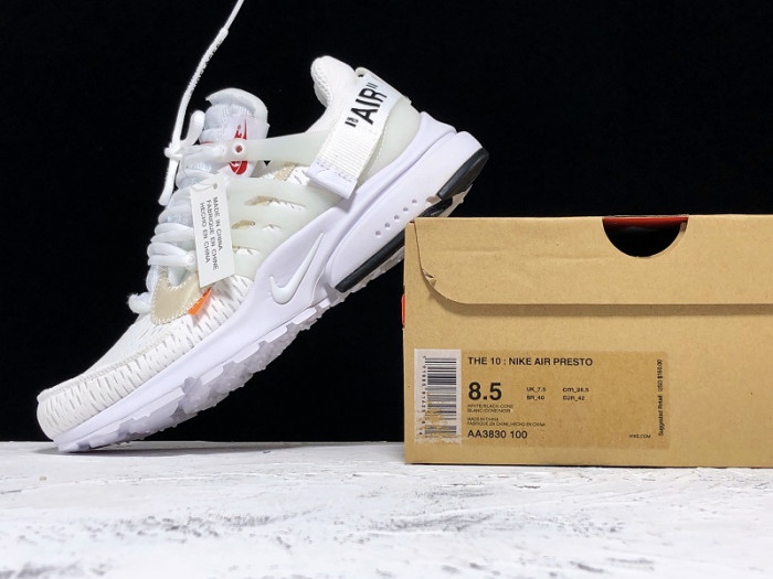 TB OFF-WHITE X NIKE AIR PRESTO WHITE AA3830-100