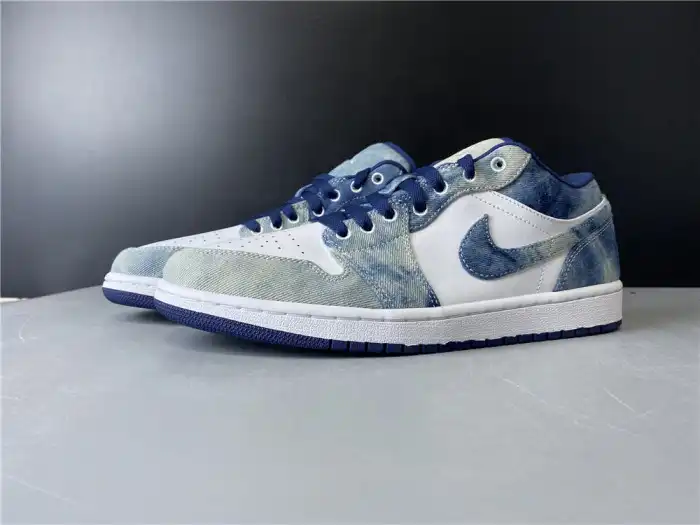 Kicked Out Shoe Store Air Jordan 1 Low Washed Denim CZ8455-100