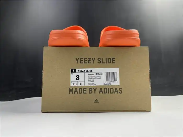 1st Kicks Shoes Adidas Yeezy Slide Orange FY7497