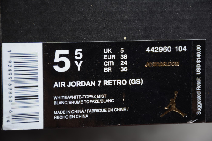 KICKWHO Air Jordan 7 Retro Topaz Mist (GS) 442960-104