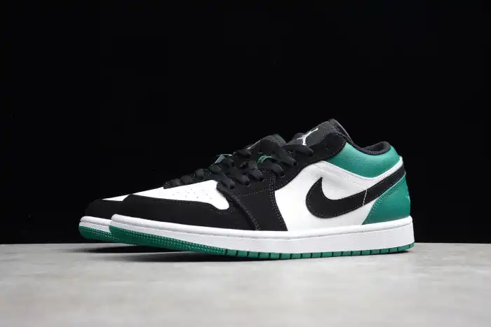 Kicked Out Shoe Store Air Jordan 1 Low White Black Mystic Green 553558-113