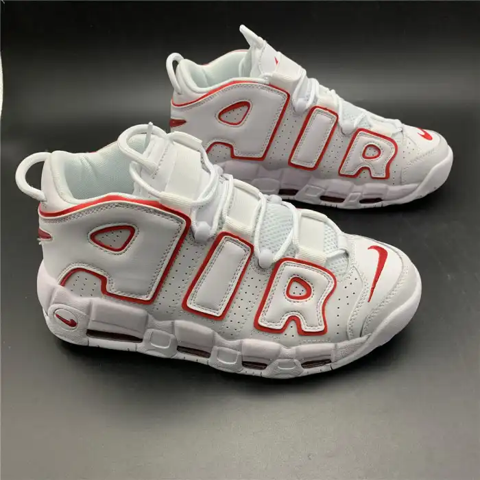 Rep LY Nike Air More Uptempo White Varsity Red Outline 415082-108