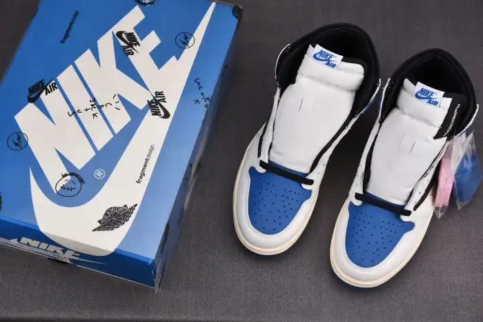 Kicked Out Shoe Store Air Jordan 1 Travis Scott Blue and White DH3227-105