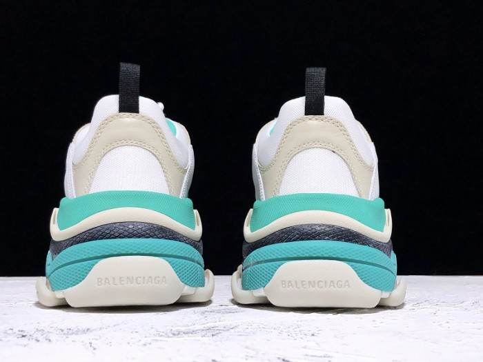 TB Balencaiga Triple S White Grey Turquoise (W) 524039 W09OH 3005