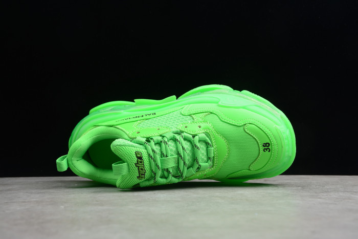 TB BLCG Triple S Neon Green Clear Sole 544351 W09OL 3801