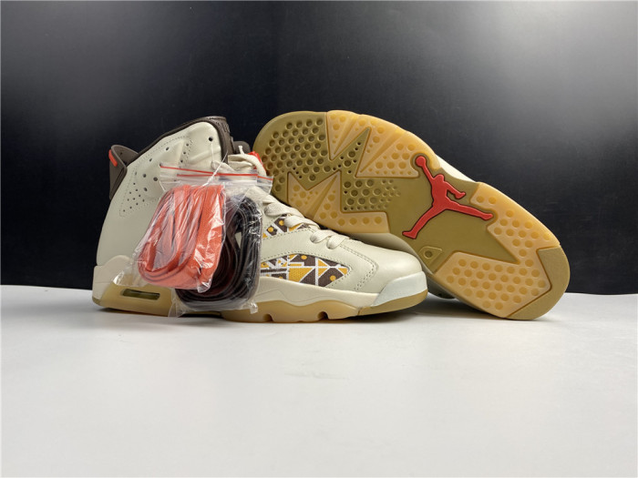 TB AIR Jordan 6 Retro Quai54 Sail Brown (2020) CZ4152-100