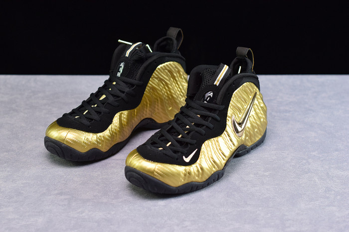 TB Nike Air Foamposite Pro Metallic Gold Black mens 624041-701