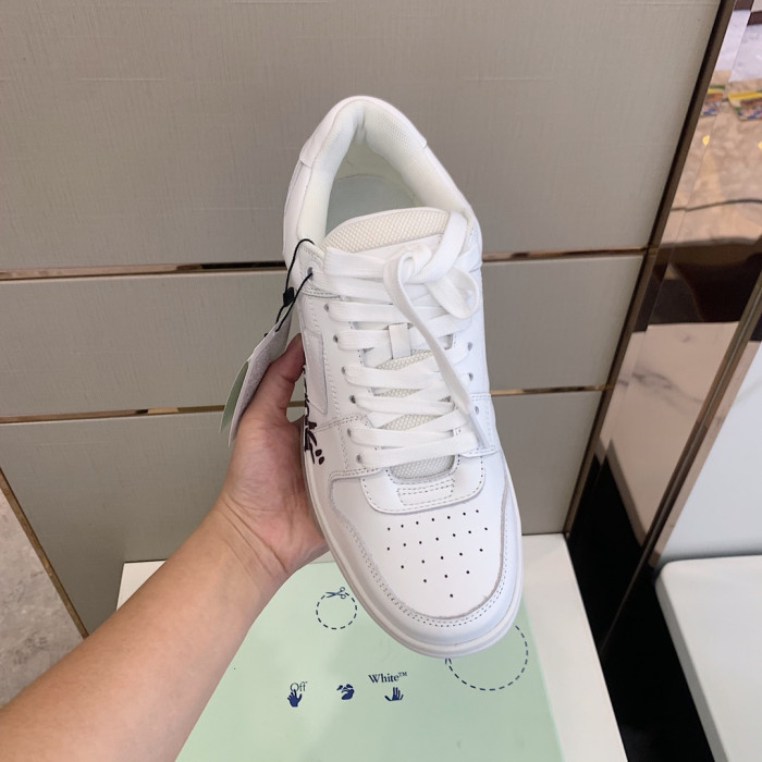 TB OFF WHITETM C O VIRGIL ABLOH OUT OF OFFICE LOW-TOP LEATHER SNEAKERS "OOO"