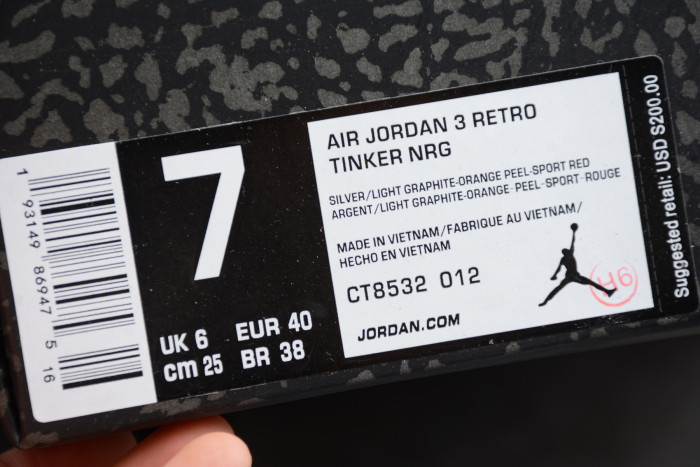 TB Air Jordan 3 Retro Cool Grey (2021) CT8532-012