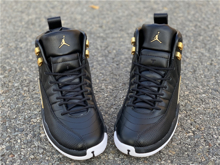 TB Air Jordan 12 Retro 'Reptile' Black Metallic Gold-White AO6068-007