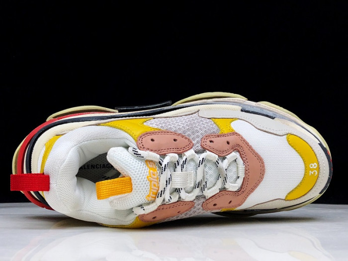 KICKWHO BLCG Triple S Cream Yellow Red 524038 W09O5 9035