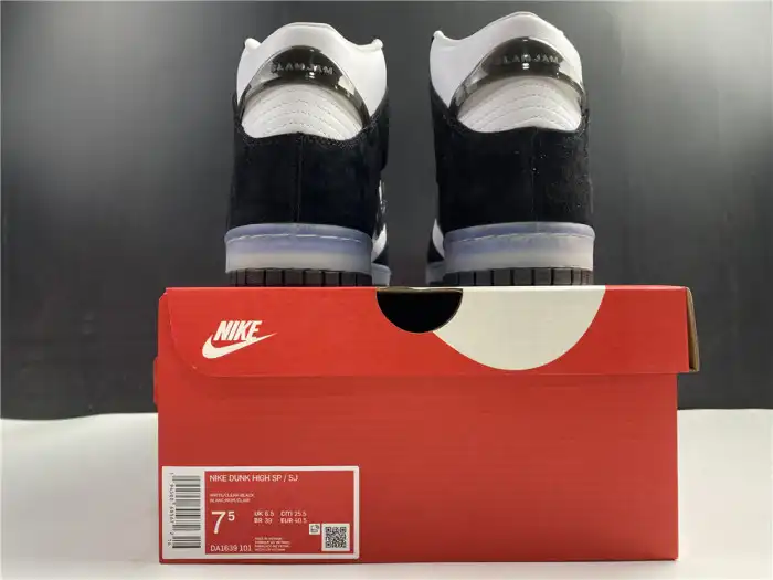 Cheap LY Nike Dunk High Slam Jam White Black DA1639-101